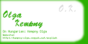 olga kempny business card